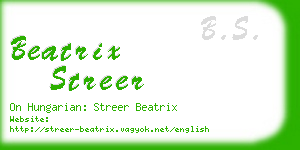 beatrix streer business card